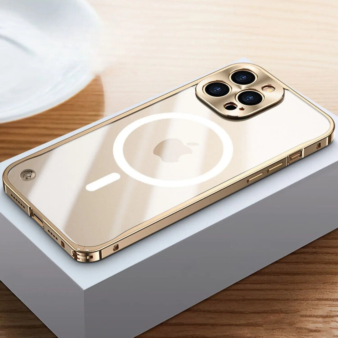 Metalowa luksusowa etui MagSafe dla iPhone Pro Max - Smukły i stylowy design z maksymalną ochroną