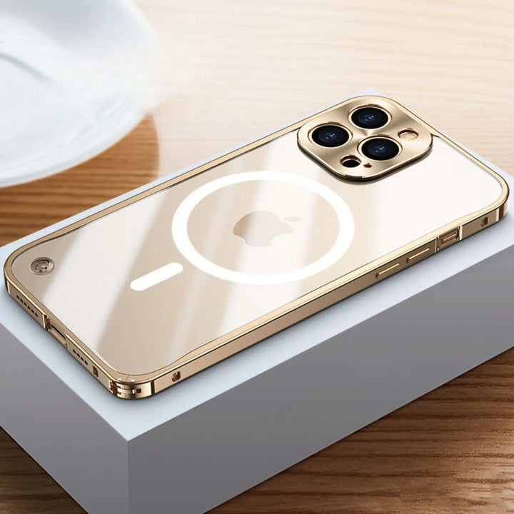 Metalowa luksusowa etui MagSafe dla iPhone Pro Max - Smukły i stylowy design z maksymalną ochroną