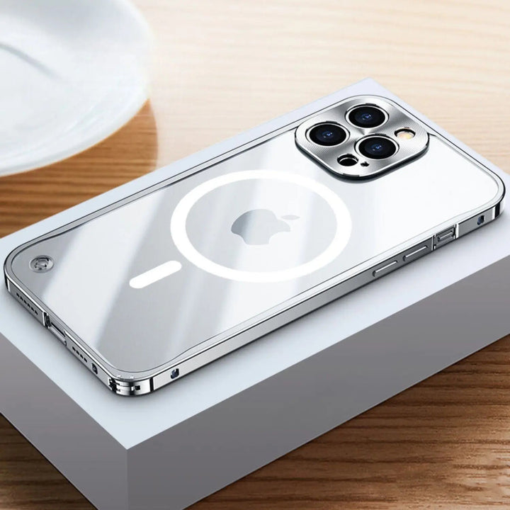 Metalowa luksusowa etui MagSafe dla iPhone Pro Max - Smukły i stylowy design z maksymalną ochroną