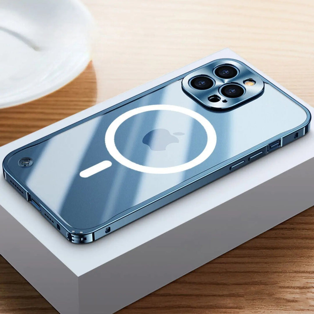 Metalowa luksusowa etui MagSafe dla iPhone Pro Max - Smukły i stylowy design z maksymalną ochroną