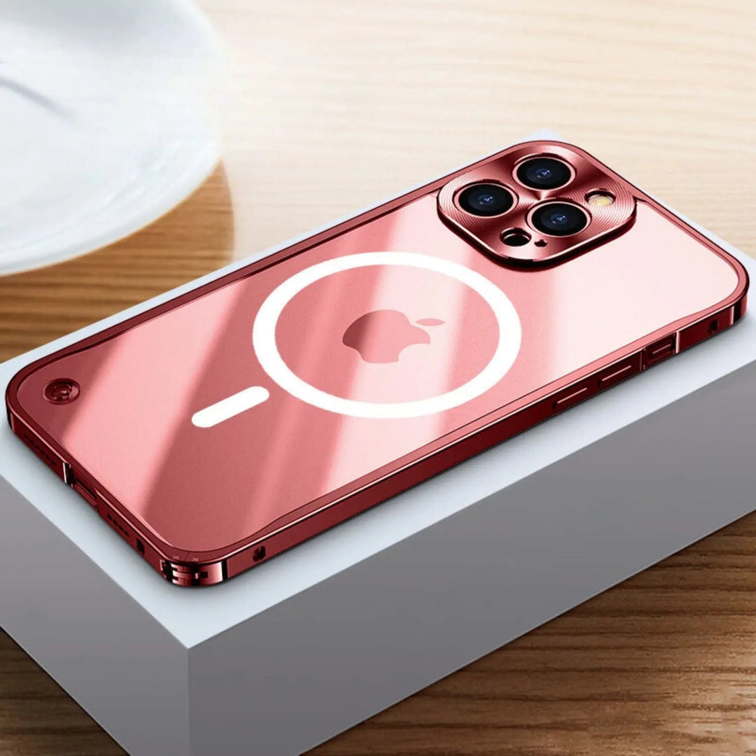 Metalowa luksusowa etui MagSafe dla iPhone Pro Max - Smukły i stylowy design z maksymalną ochroną