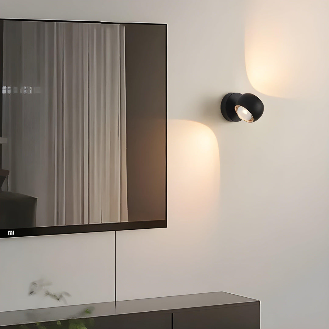 Lampa ścienna wewnętrzna - nowoczesna lampa obrotowa
