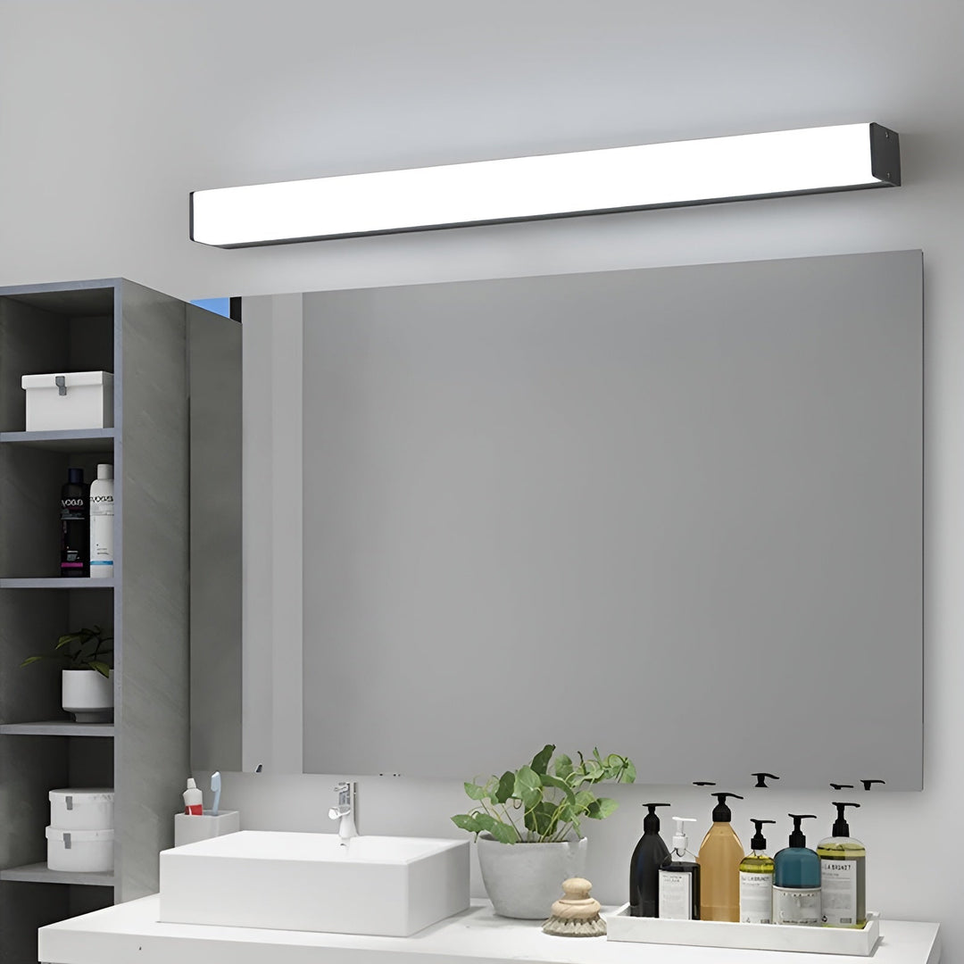 Długie Lusterko Ścienne z Oświetleniem – Super Jasne Akrylowe Światło do Łazienek | Nowoczesny Design do Domu i Hoteli |