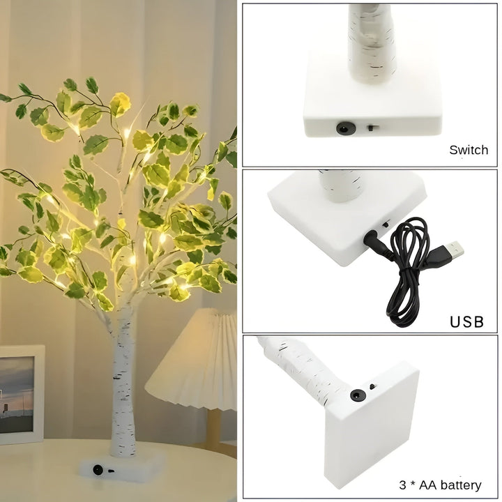 Magiczna Lampa Stołowa BrightTree – Elegancki Design Drzewa z Ciepłym Światłem LED