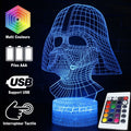 Lampa 3D hełm Darth Vader z Gwiezdnych Wojen