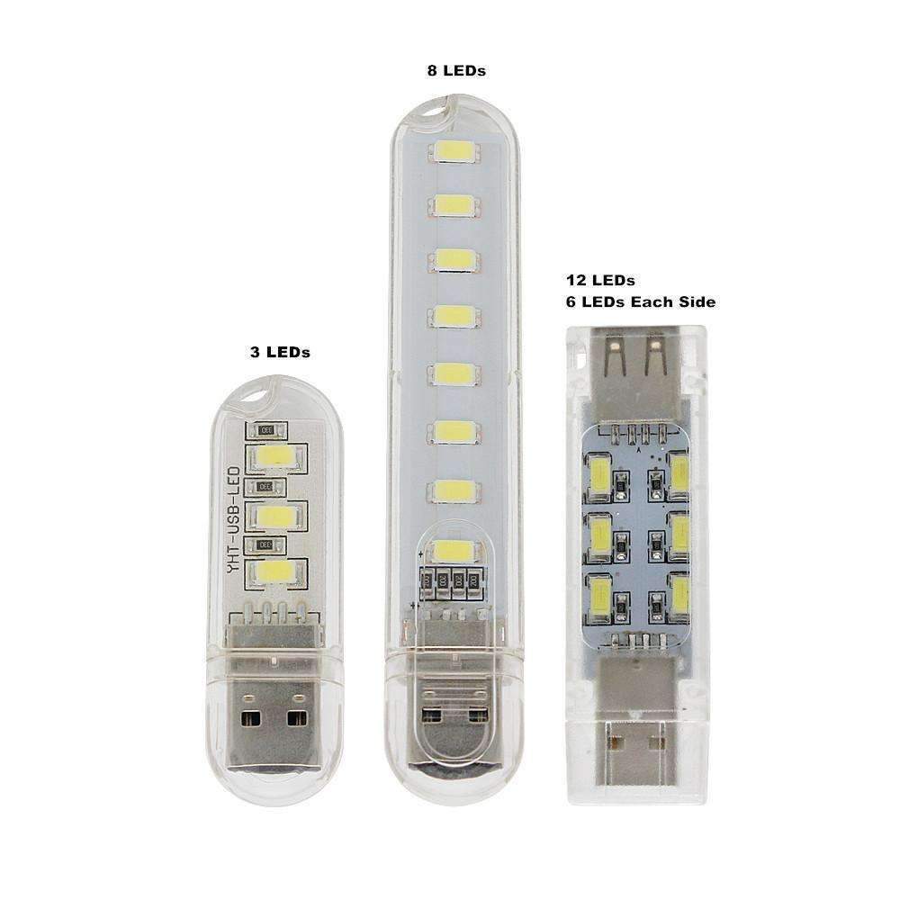 Mini USB LED Nocna Lampa - Zimna Biała Lampa
