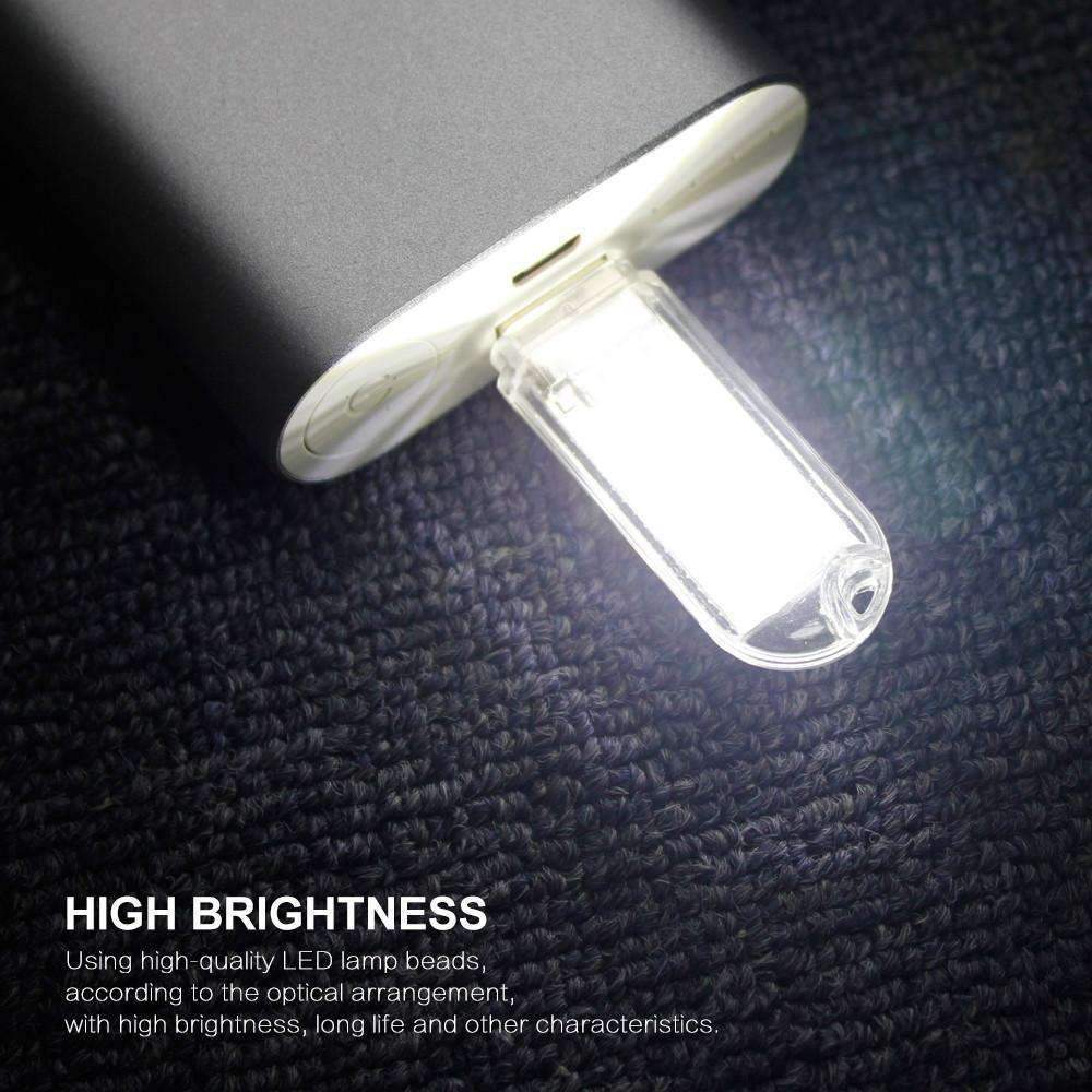 Mini USB LED Nocna Lampa - Zimna Biała Lampka