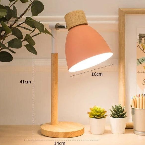 Lampa Stołowa Nordic | Drewno, Żelazo