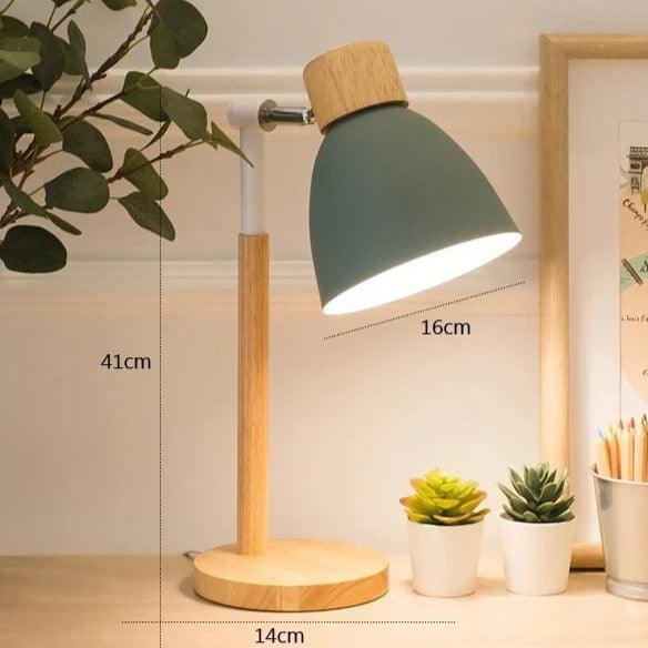 Lampa Stołowa Nordic | Drewno, Żelazo