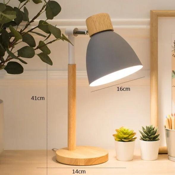 Lampa Stołowa Nordic | Drewno, Żelazo