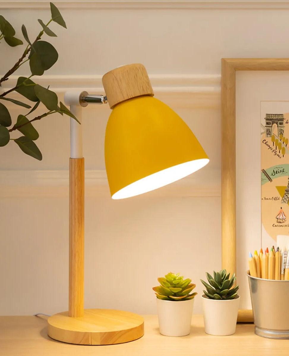 Lampa Stołowa Nordic | Drewno, Żelazo