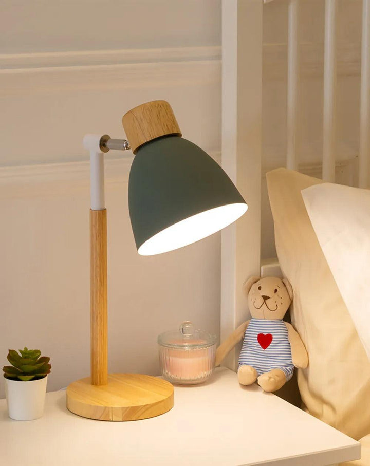 Lampa Stołowa Nordic | Drewno, Żelazo