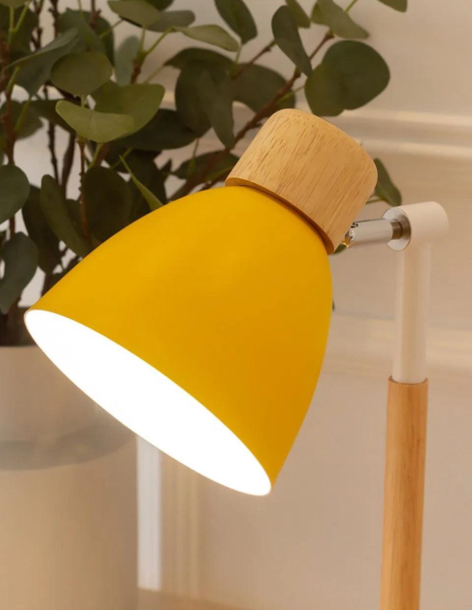 Lampa Stołowa Nordic | Drewno, Żelazo