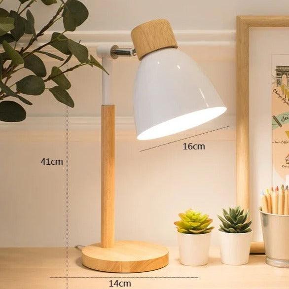 Lampa Stołowa Nordic | Drewno, Żelazo