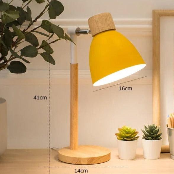 Lampa Stołowa Nordic | Drewno, Żelazo