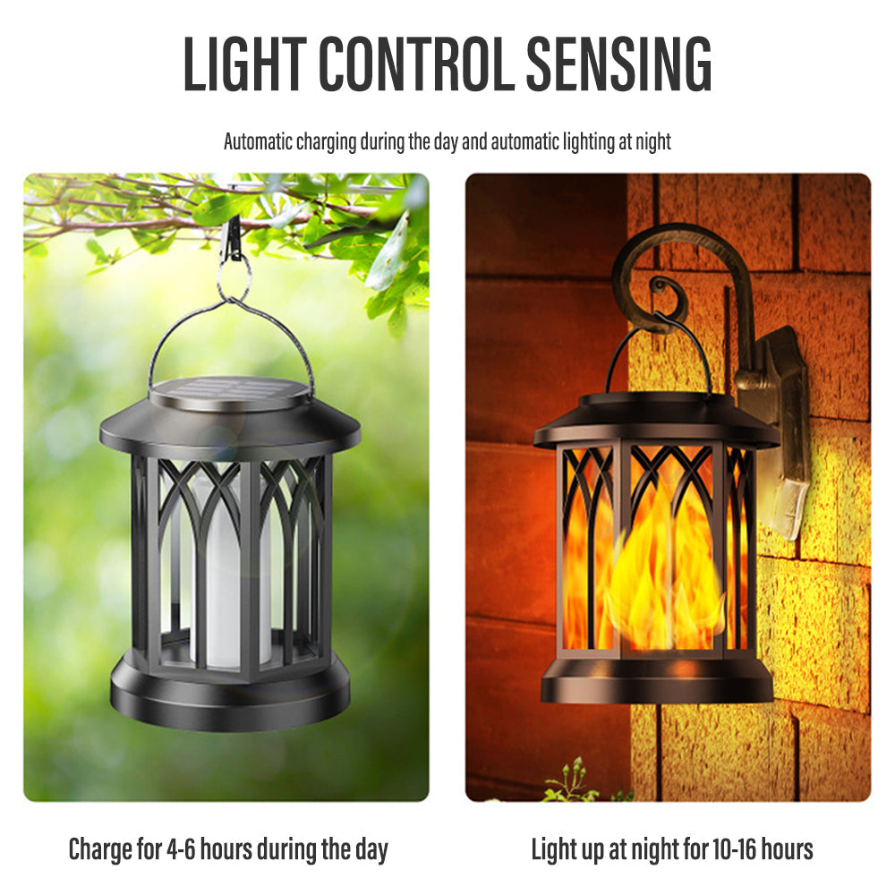 FlameGlow™ - Wisząca Lampa Słoneczna z Efektem Płomienia (2-pak)