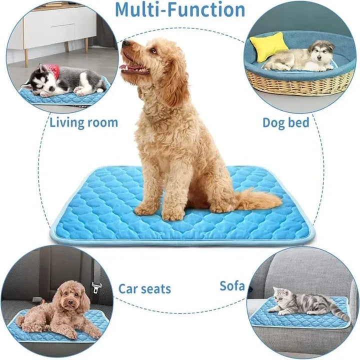 Maty samonawilżające dla psów, maty chłodzące dla kotów i poduszki do spania dla zwierząt, letnie chłodne maty, koc do prania, oddychająca mata z jedwabiu lodowego |