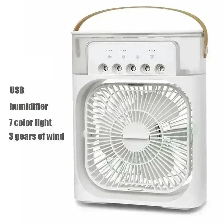 Nowy wentylator 3 w 1, klimatyzator domowy, mini chłodziarka powietrza, przenośny nawilżacz powietrza z LED-owym nocnym światłem |