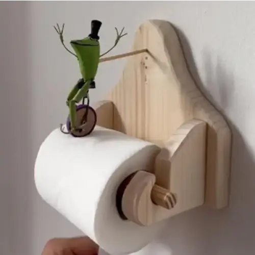 Uchwyt na papier toaletowy Original Frog on the Bicycle