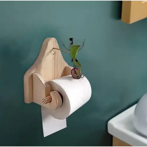 Uchwyt na papier toaletowy Original Frog on the Bicycle
