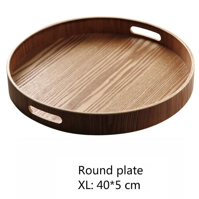 Sleek, okrągłe tace serwisowe z drewna