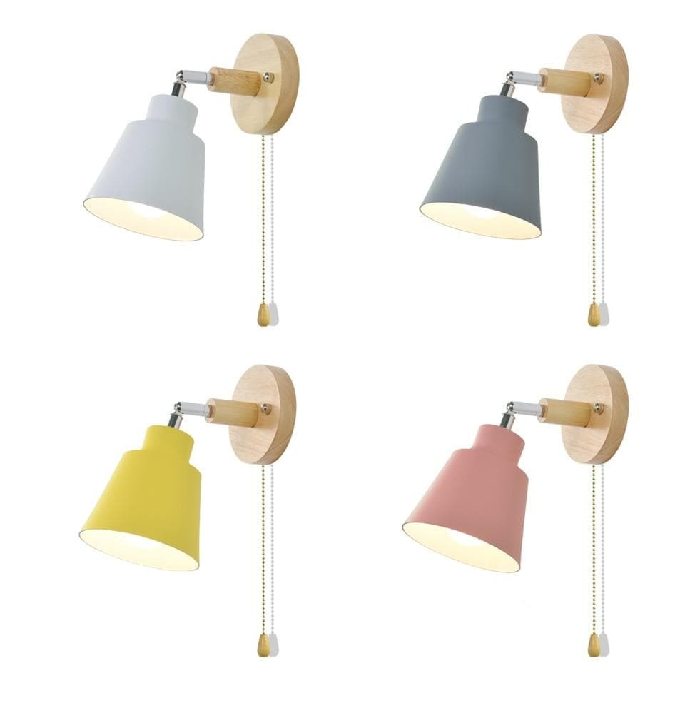 Soleil - Ściemnialna Lampa Ścienna Soleil z Włącznikiem na Sznurku