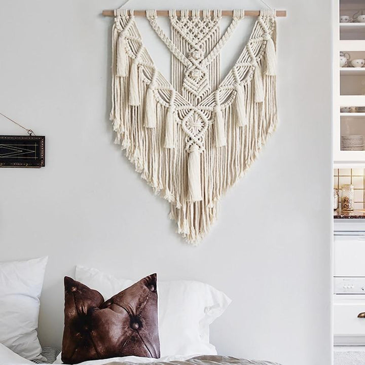 Boho Makrama Ścienna Tkanina