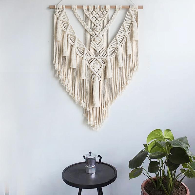 Boho Makrama Ścienna Tkanina