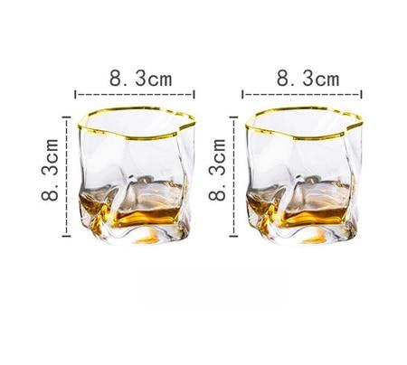 Zestaw szklanek do whisky o zniekształconej fakturze