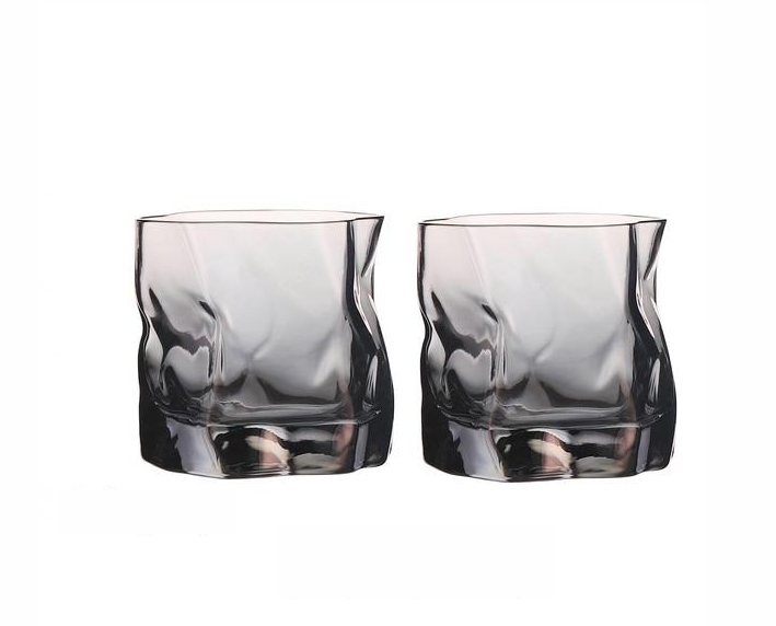 Zestaw szklanek do whisky o zniekształconej fakturze
