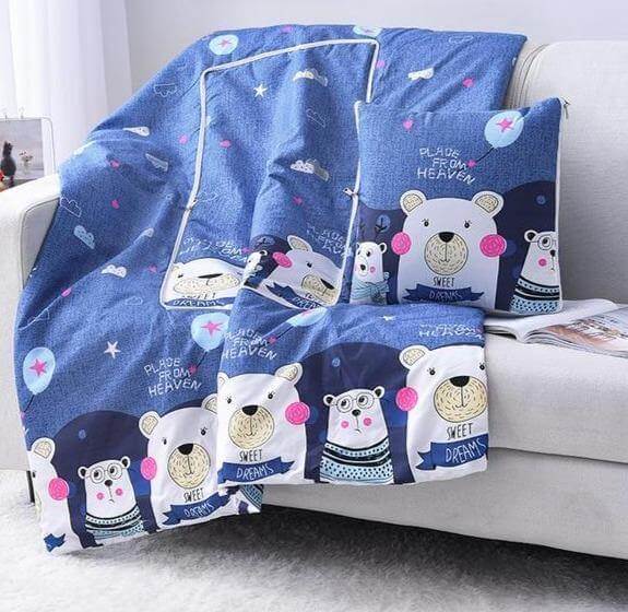2w1 kolorowa poduszka koc