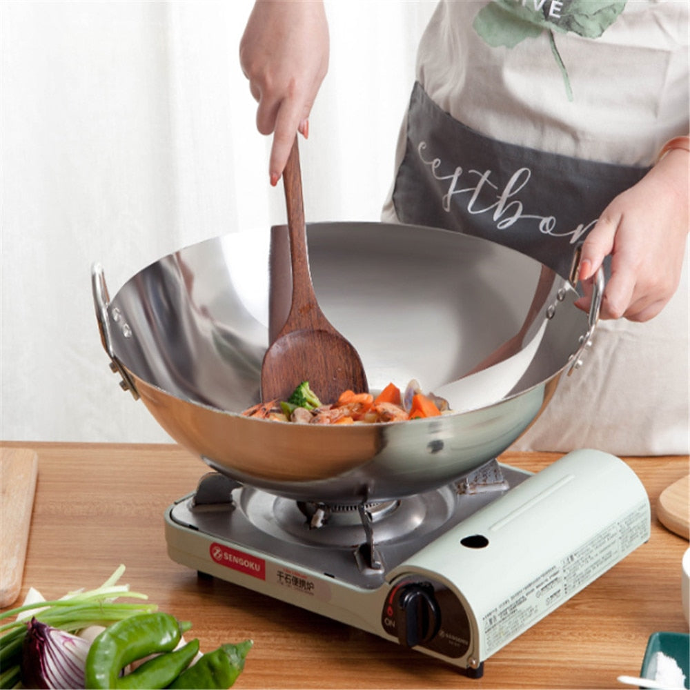 Wok ze stali nierdzewnej Wellington (4 rozmiary)