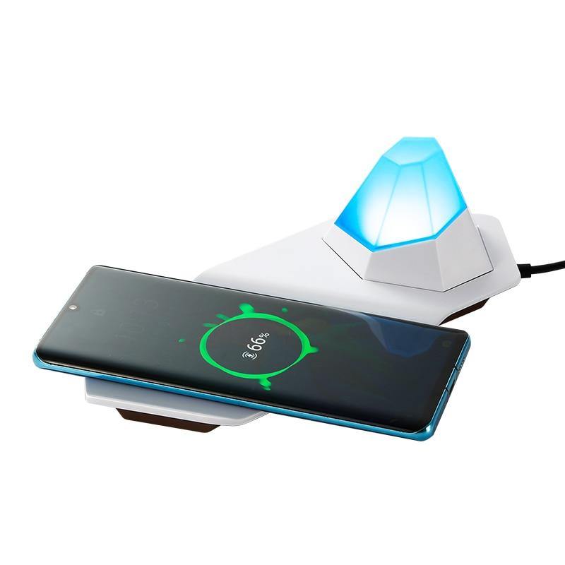 2w1 Diamentowa LED Nocna Lampa Ładowarka Bezprzewodowa