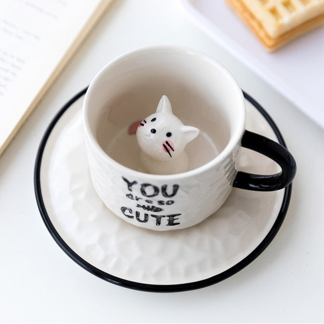 Ukryty Kotek Ceramiczny Kubek