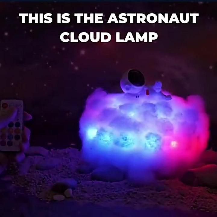 Astronauta kolorowe Chmury Nocna Lampa |