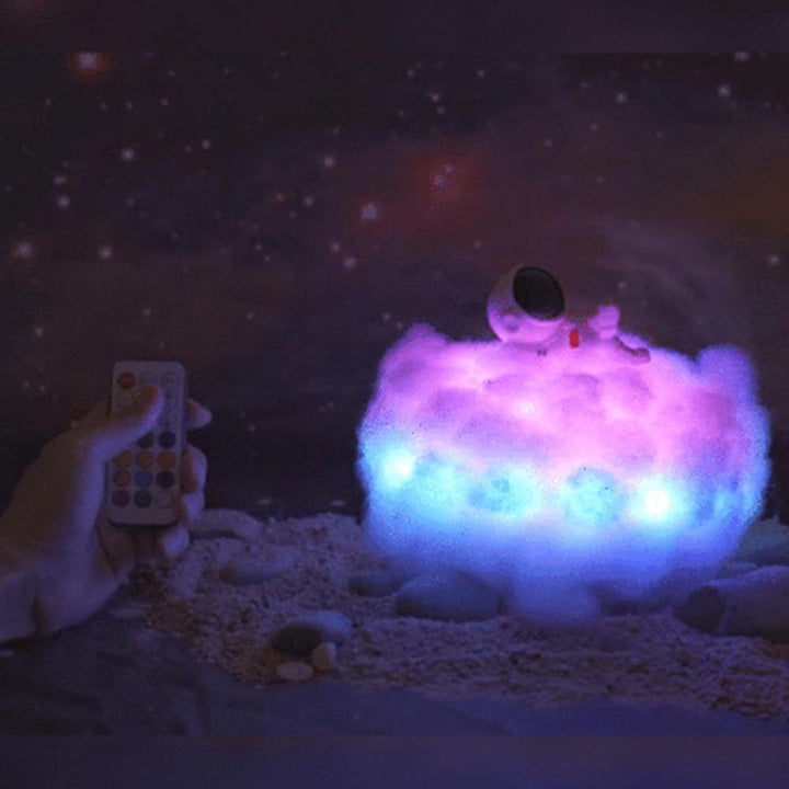 Astronauta kolorowe Chmury Nocna Lampa