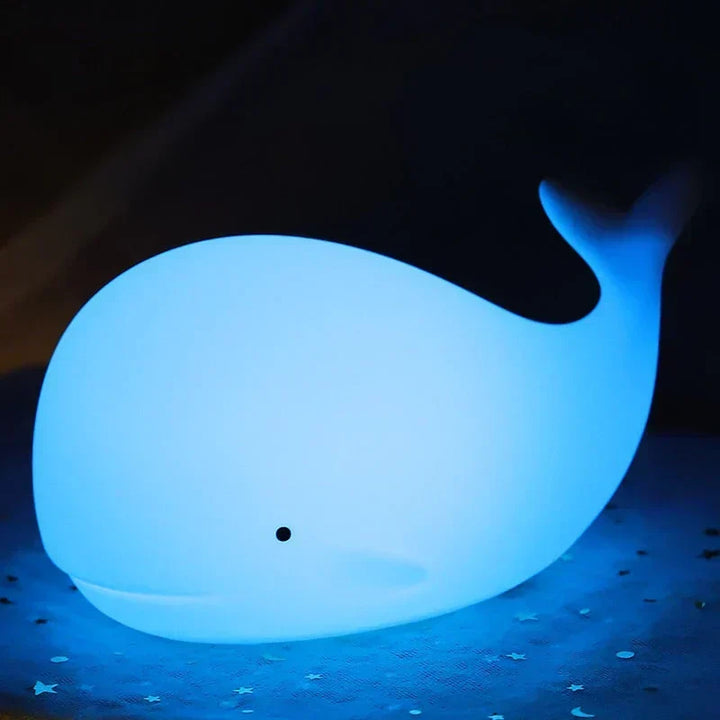 Czarująca Lampa Nocna w Kształcie Walenia z Efektami Kolorowymi