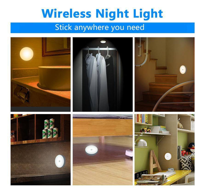 Ładowalna LED Lampa Nocna z Czujnikiem Ruchu USB