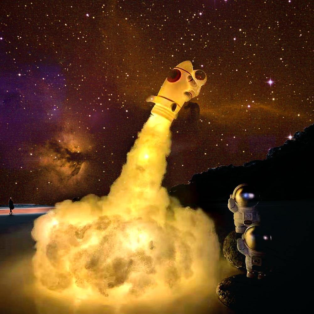 Astronauta kolorowe Chmury Nocna Lampa
