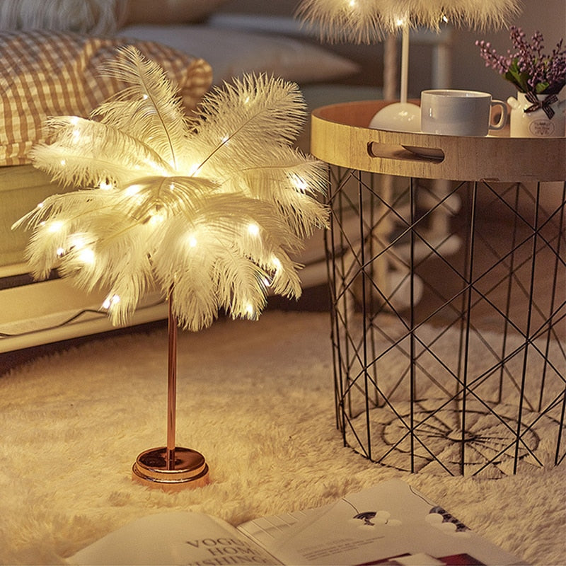 Lampa stołowa Feather Palm Creative