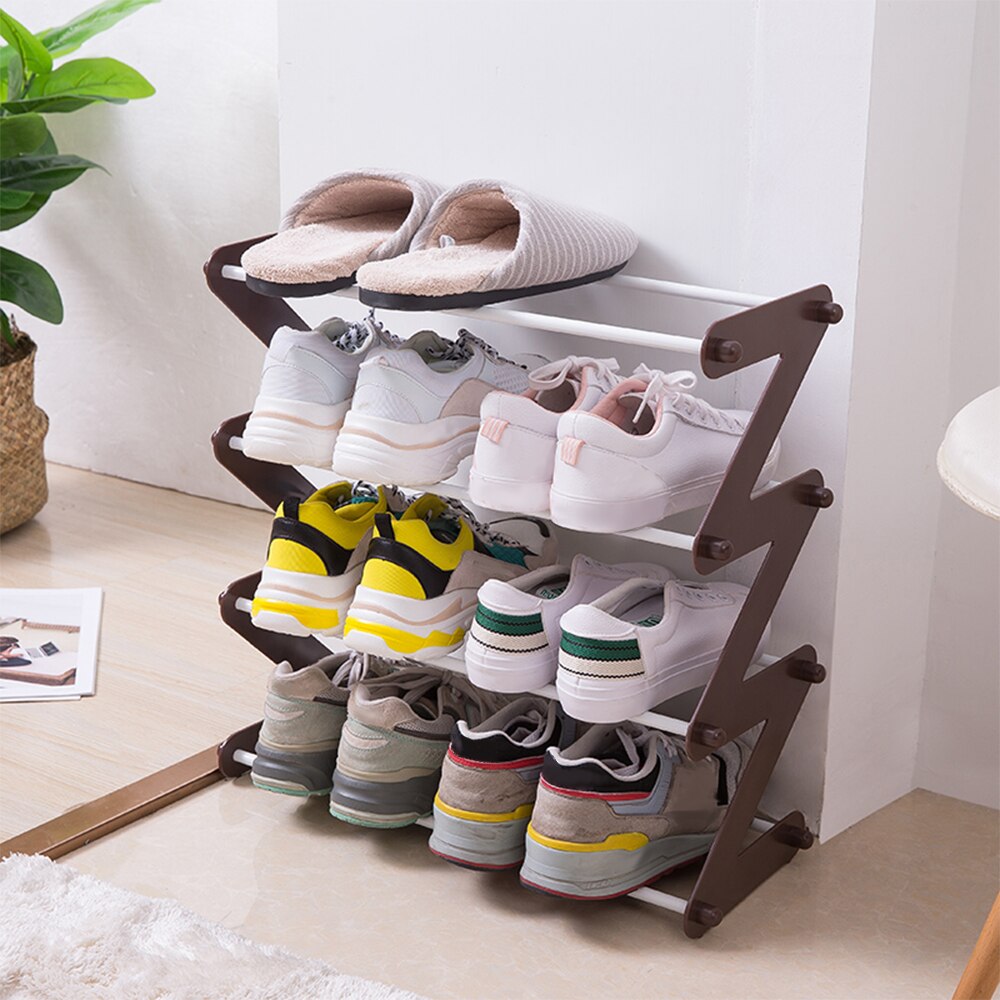 Minimalistyczny regulowany organizer na biurko i wieszak na buty
