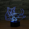 3D Lampa Nocna Zmienna Iluzja Kota