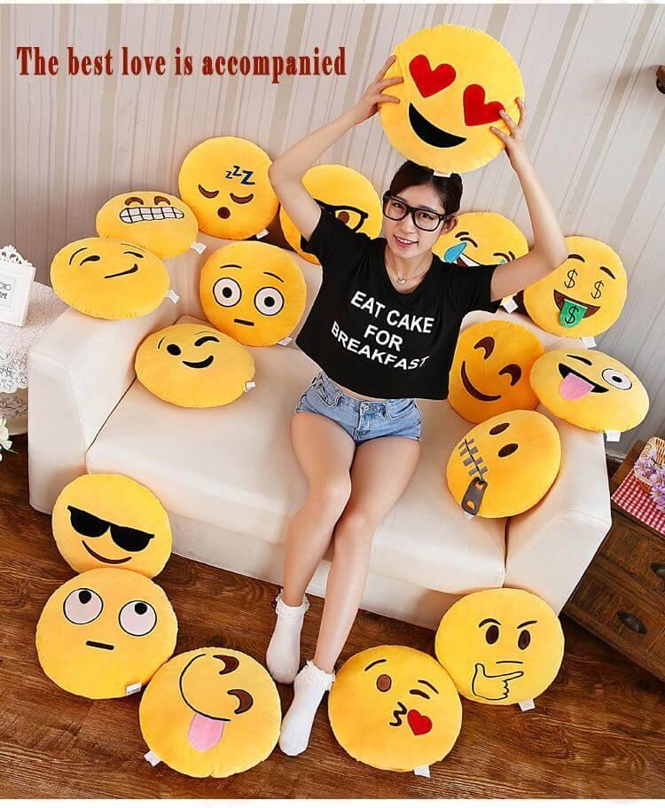 Kompletny Zestaw Poduszek Emoji