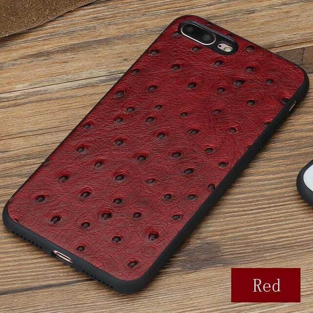 Etui na iPhone ze skóry strusiej z autentycznej skóry