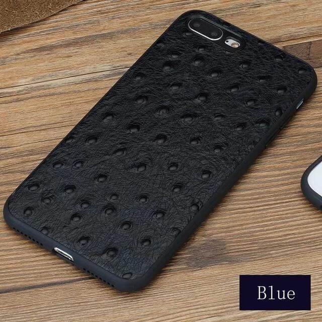Etui na iPhone ze skóry strusiej z autentycznej skóry