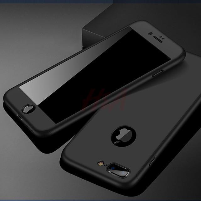 360 Pełna Ochrona Etui na Telefon dla iPhone z Przednią Szkłem