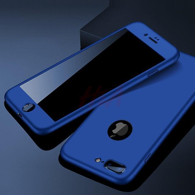 360 Pełna Ochrona Etui na Telefon dla iPhone z Przednią Szybką