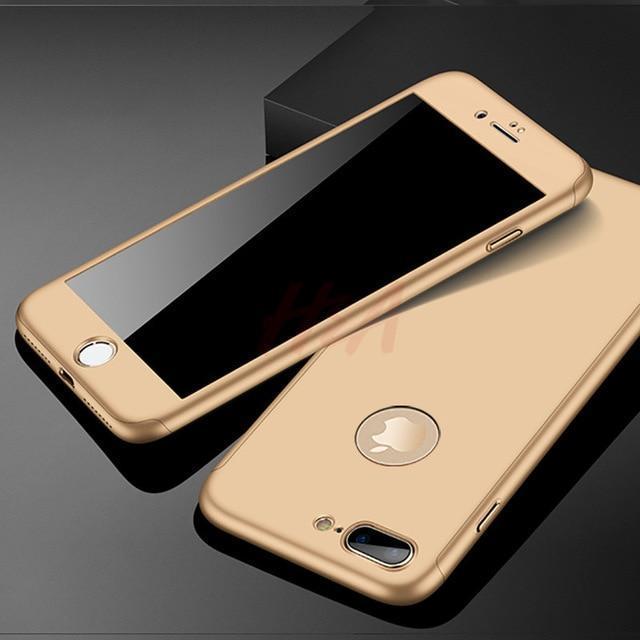360 Pełna Ochrona Etui na Telefon dla iPhone z Przednią Szybką