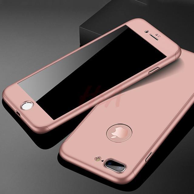 360 Pełna Ochrona Etui na Telefon dla iPhone z Przednią Szybką