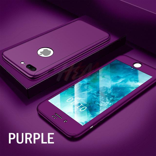360 Pełna Ochrona Etui na Telefon dla iPhone z Przednią Szybką